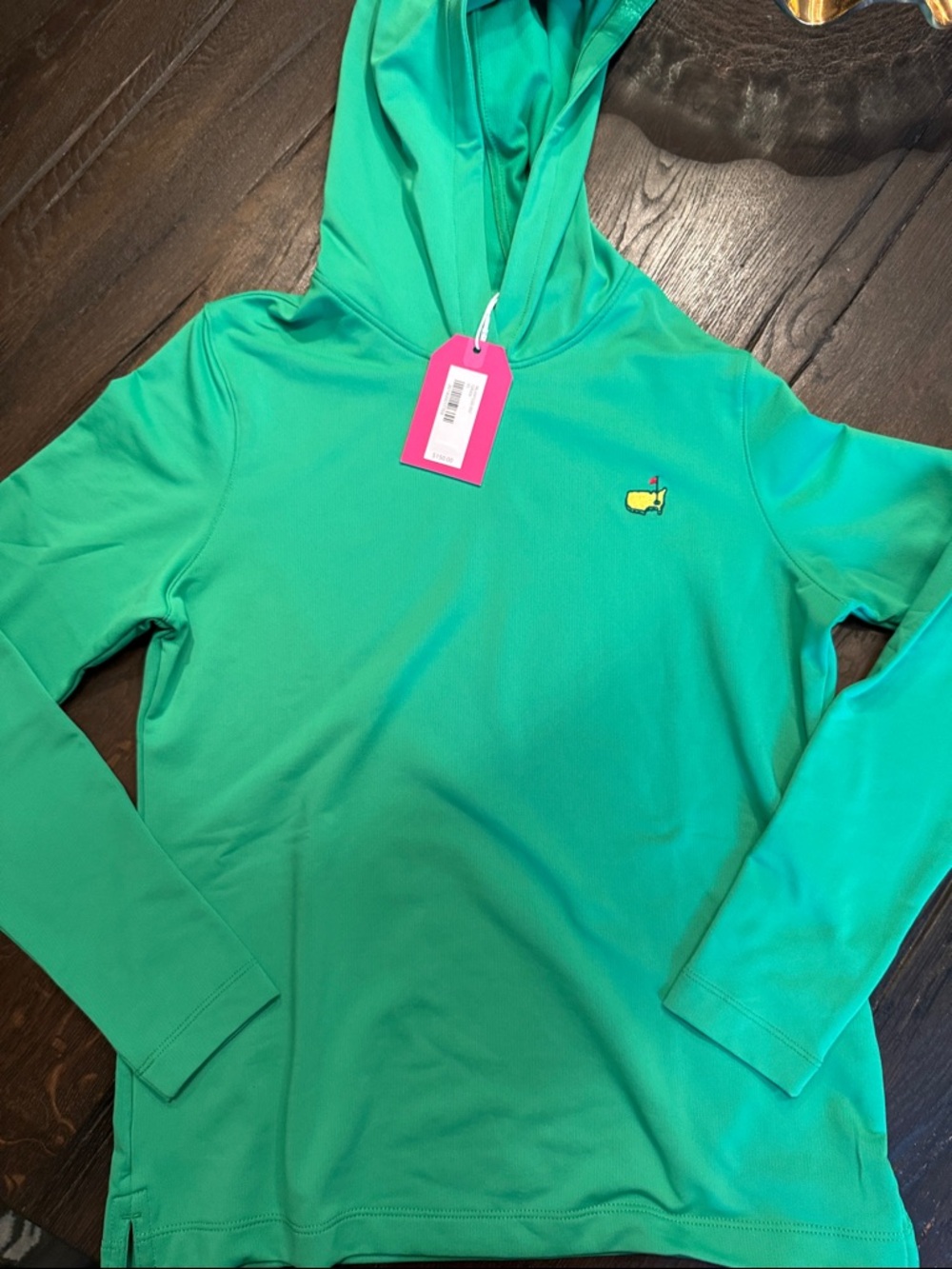 NWT 2026 ladies green embroidered Magnolia Lane Tech hoodie size XS